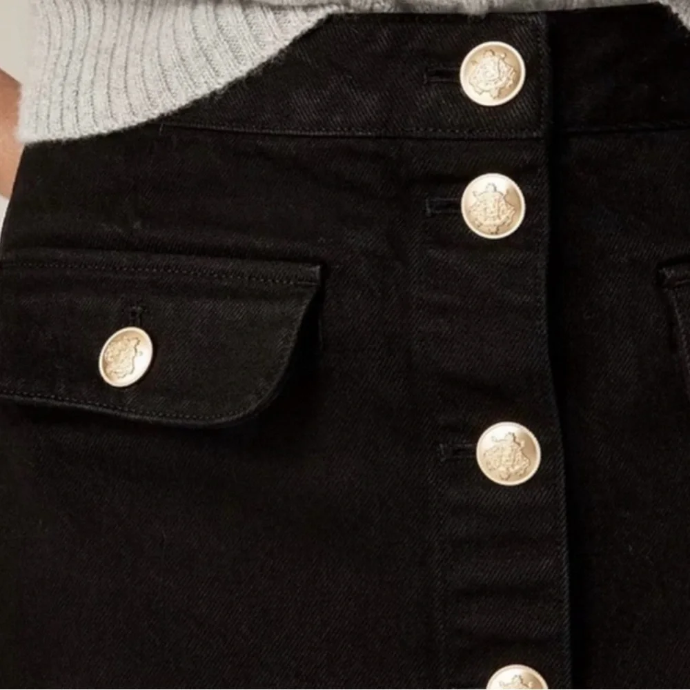 J. Crew button-front denim mini skirt size 12 - Picture 3 of 3